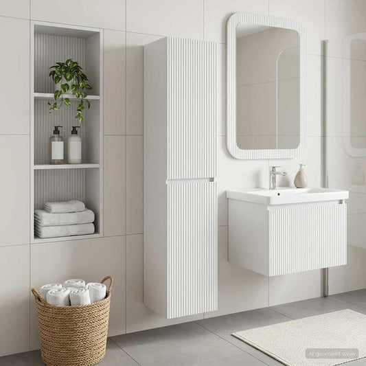 vidaXL Wall-mounted Bathroom Cabinet White 33 x 34.5 x 160 cm