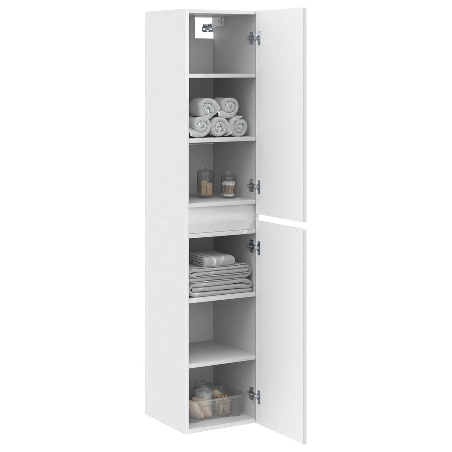 vidaXL Wall-mounted Bathroom Cabinet White 33 x 34.5 x 160 cm