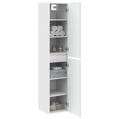 vidaXL Wall-mounted Bathroom Cabinet White 33 x 34.5 x 160 cm