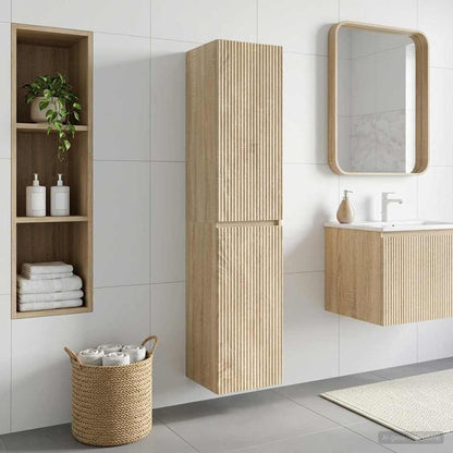 vidaXL Wall-mounted Bathroom Cabinet Sonoma Oak 33 x 34.5 x 160 cm
