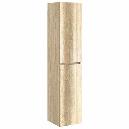 vidaXL Wall-mounted Bathroom Cabinet Sonoma Oak 33 x 34.5 x 160 cm