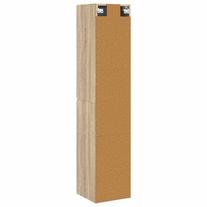 vidaXL Wall-mounted Bathroom Cabinet Sonoma Oak 33 x 34.5 x 160 cm