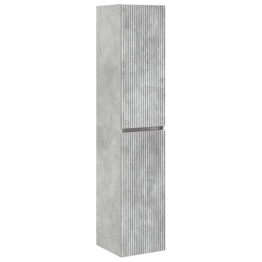 vidaXL Wall-mounted Bathroom Cabinet Concrete Grey 33 x 34.5 x 160 cm