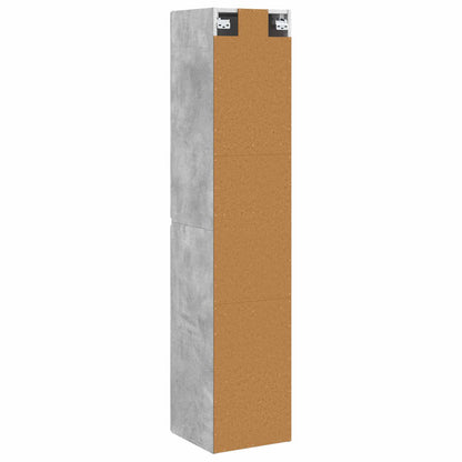 vidaXL Wall-mounted Bathroom Cabinet Concrete Grey 33 x 34.5 x 160 cm