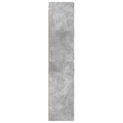 vidaXL Wall-mounted Bathroom Cabinet Concrete Grey 33 x 34.5 x 160 cm