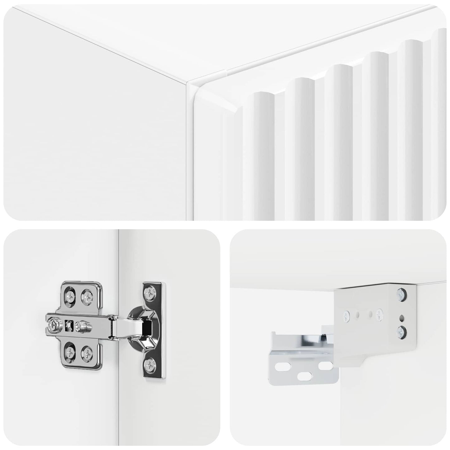 vidaXL Wall-mounted Bathroom Cabinet High Gloss White