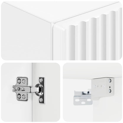vidaXL Wall-mounted Bathroom Cabinet High Gloss White