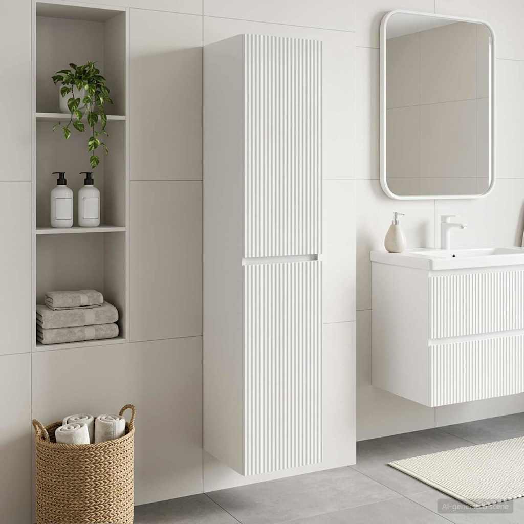 vidaXL Wall-mounted Bathroom Cabinet High Gloss White