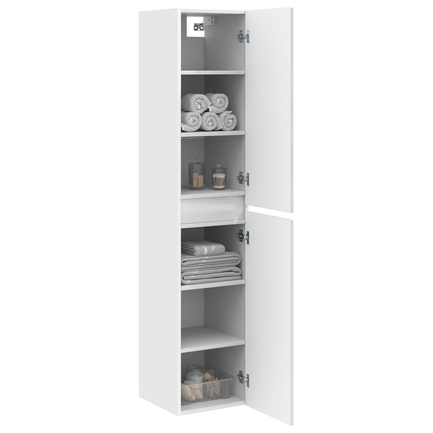vidaXL Wall-mounted Bathroom Cabinet High Gloss White