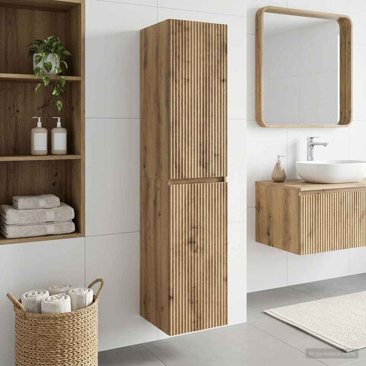 vidaXL Wall-mounted Bathroom Cabinet Artisan Oak 33 x 34.5 x 160 cm