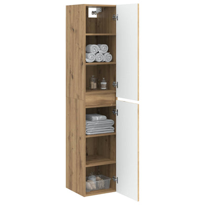 vidaXL Wall-mounted Bathroom Cabinet Artisan Oak 33 x 34.5 x 160 cm