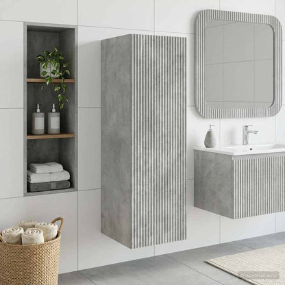 vidaXL Wall-mounted Bathroom Cabinet Concrete Grey 33 x 34.5 x 100 cm