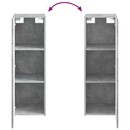 vidaXL Wall-mounted Bathroom Cabinet Concrete Grey 33 x 34.5 x 100 cm