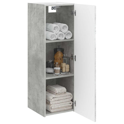 vidaXL Wall-mounted Bathroom Cabinet Concrete Grey 33 x 34.5 x 100 cm