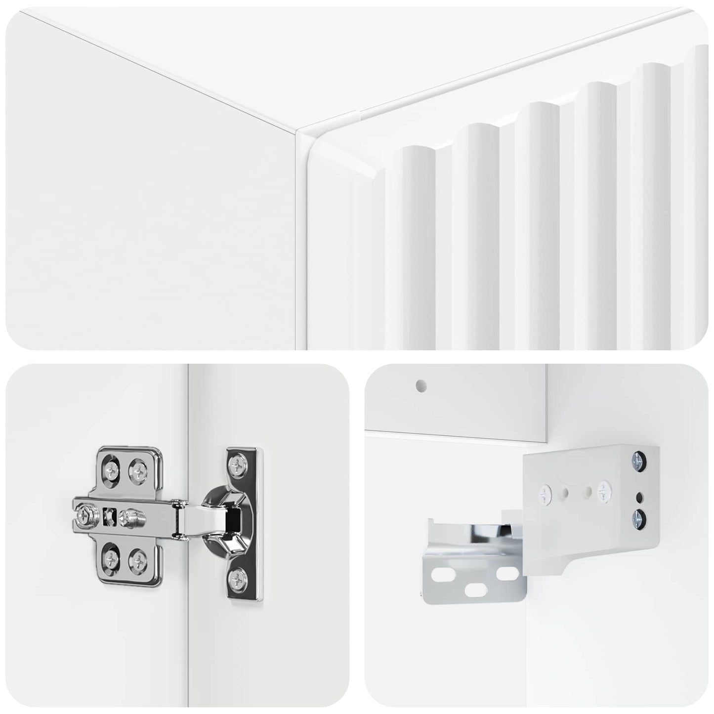 vidaXL Wall-mounted Bathroom Cabinet High Gloss White