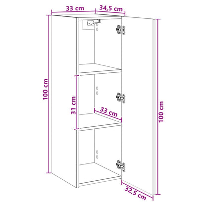 vidaXL Wall-mounted Bathroom Cabinet High Gloss White