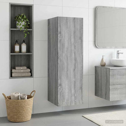 vidaXL Wall-mounted Bathroom Cabinet Grey Sonoma 33 x 34.5 x 100 cm