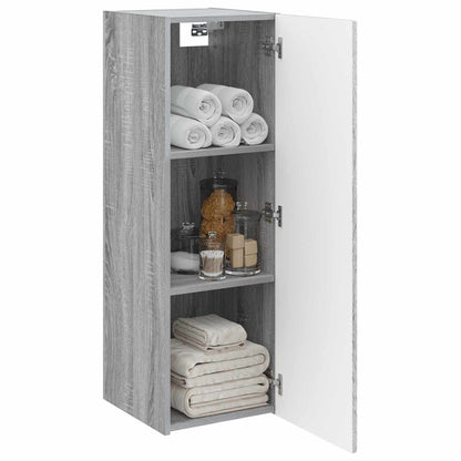 vidaXL Wall-mounted Bathroom Cabinet Grey Sonoma 33 x 34.5 x 100 cm