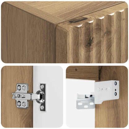vidaXL Wall-mounted Bathroom Cabinet Artisan Oak 33 x 34.5 x 100 cm