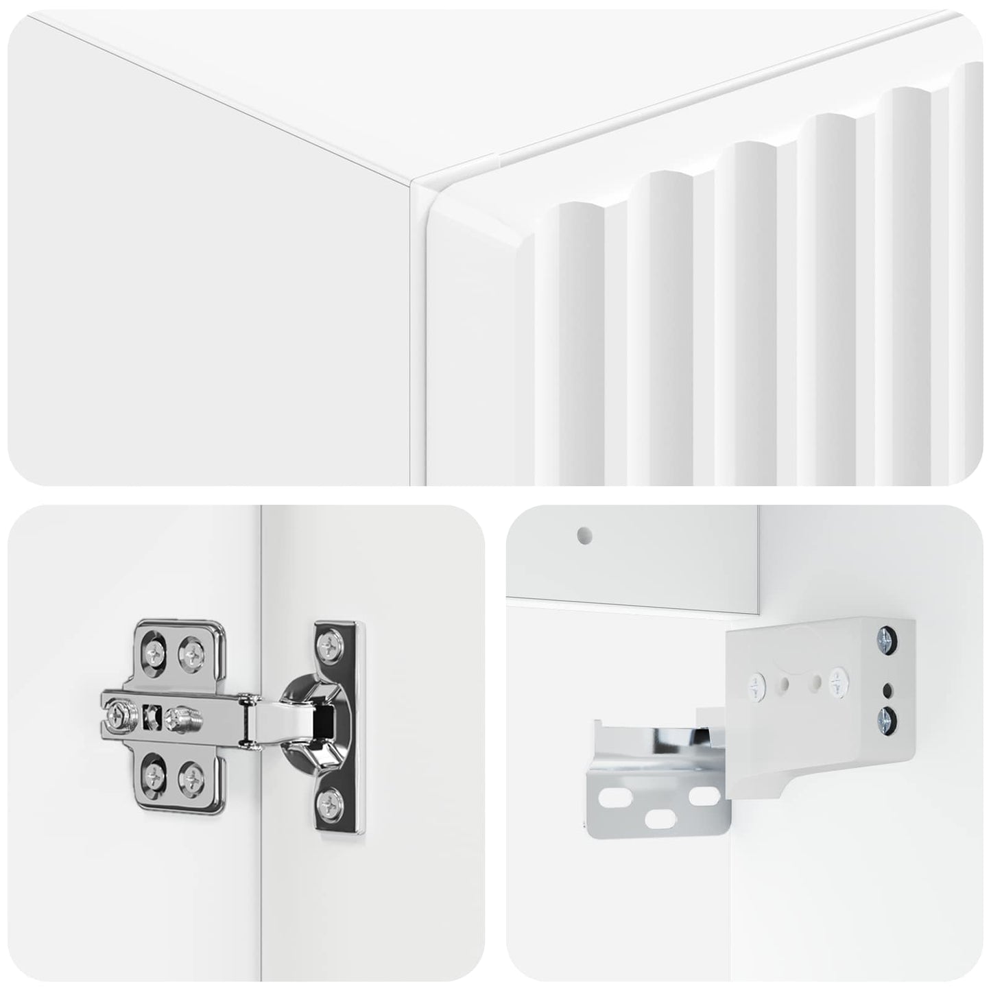 vidaXL Wall-mounted Bathroom Cabinet White 33 x 34.5 x 60 cm