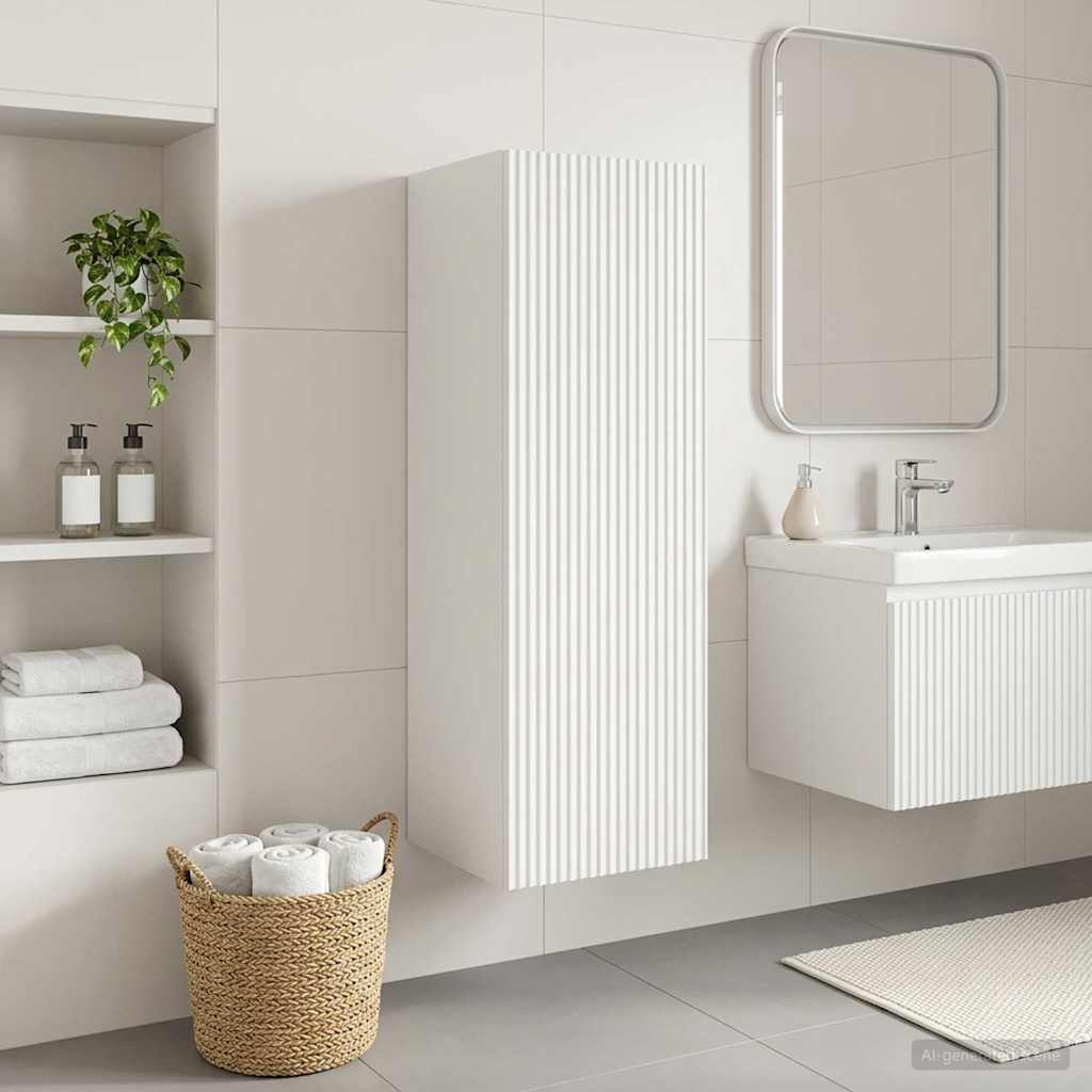 vidaXL Wall-mounted Bathroom Cabinet White 33 x 34.5 x 60 cm