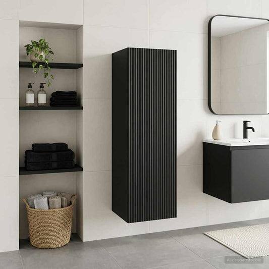 vidaXL Wall-mounted Bathroom Cabinet Black 33 x 34.5 x 60 cm