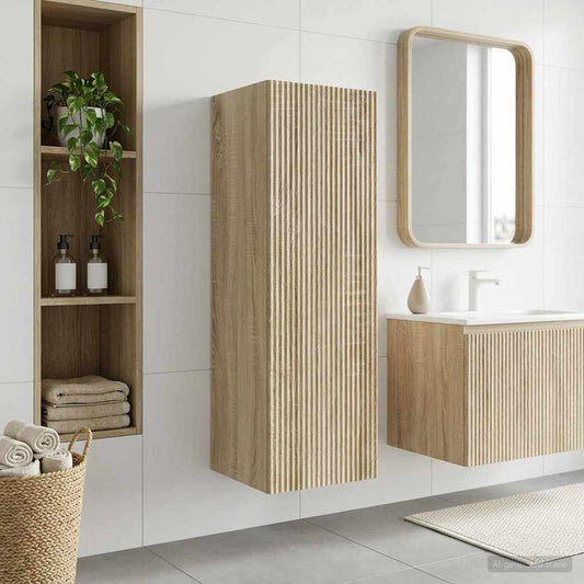 vidaXL Wall-mounted Bathroom Cabinet Sonoma Oak 33 x 34.5 x 60 cm