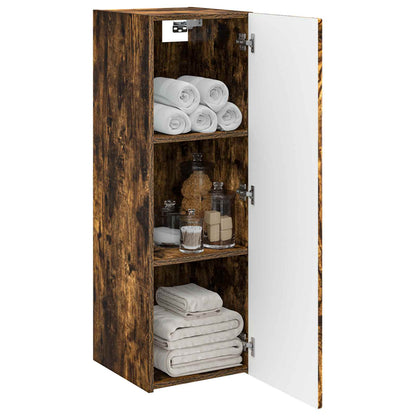 vidaXL Wall-mounted Bathroom Cabinet Smoked Oak 33 x 34.5 x 60 cm