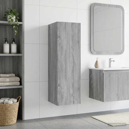 vidaXL Wall-mounted Bathroom Cabinet Grey Sonoma 33 x 34.5 x 60 cm