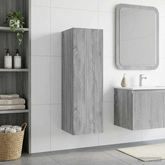 vidaXL Wall-mounted Bathroom Cabinet Grey Sonoma 33 x 34.5 x 60 cm