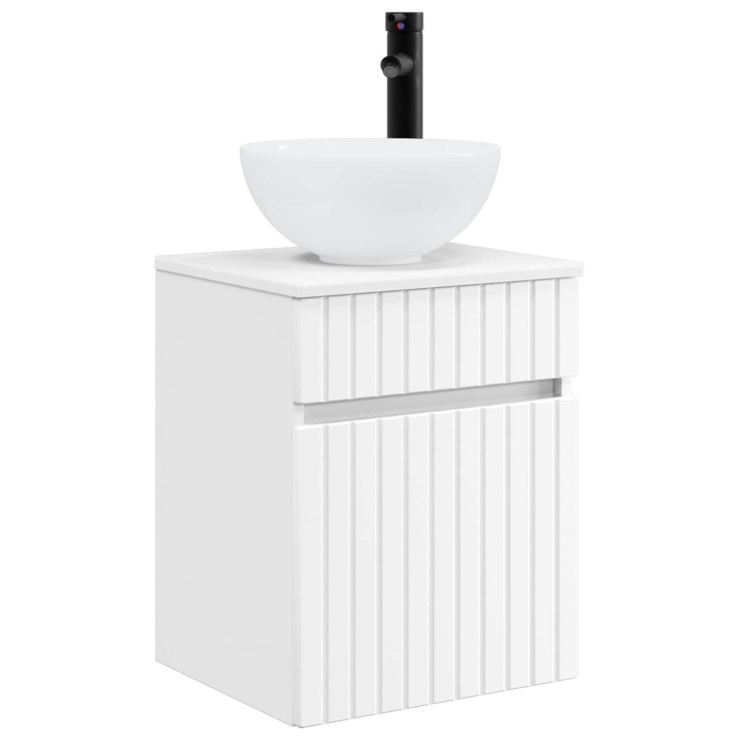 vidaXL Wall-mounted Sink Vanity White 39 x 35 x 63 cm Engineered Wood
