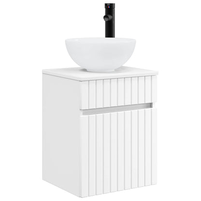 vidaXL Wall-mounted Sink Vanity White 39 x 35 x 63 cm Engineered Wood