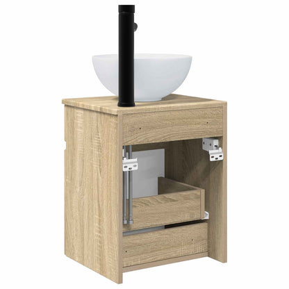 vidaXL Wall-mounted Sink Vanity Sonoma Oak 39 x 35 x 63 cm