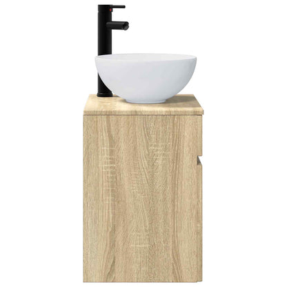 vidaXL Wall-mounted Sink Vanity Sonoma Oak 39 x 35 x 63 cm