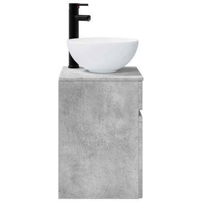vidaXL Wall-mounted Sink Vanity Concrete Grey 39 x 35 x 63 cm