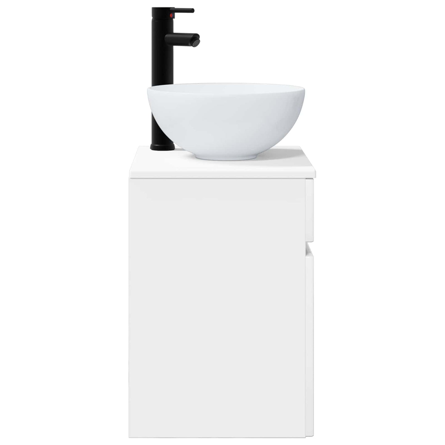 vidaXL Wall-mounted Sink Vanity High Gloss White 39 x 35 x 63 cm