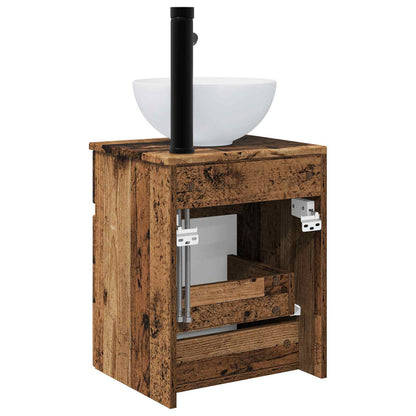 vidaXL Wall-mounted Sink Vanity Old Wood 39 x 35 x 63 cm