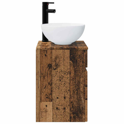 vidaXL Wall-mounted Sink Vanity Old Wood 39 x 35 x 63 cm