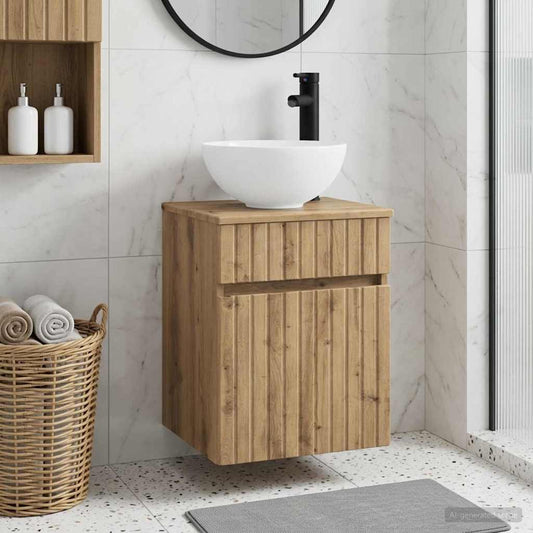 vidaXL Wall-mounted Sink Vanity Artisan Oak 39 x 35 x 63 cm