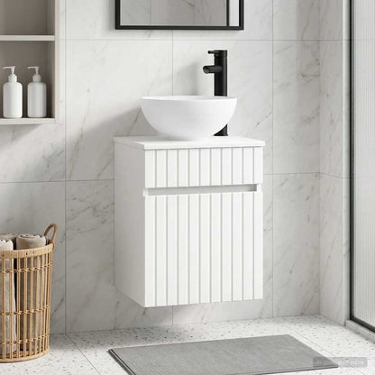 vidaXL Wall-mounted Sink Vanity White 39 x 41 x 64.5 cm