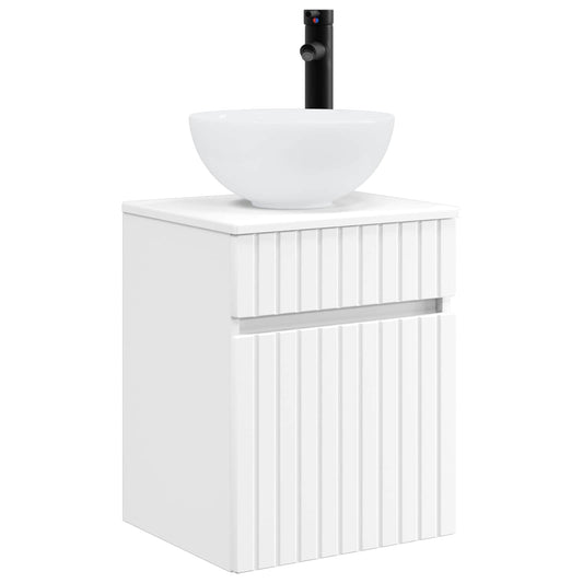 vidaXL Wall-mounted Sink Vanity White 39 x 41 x 64.5 cm