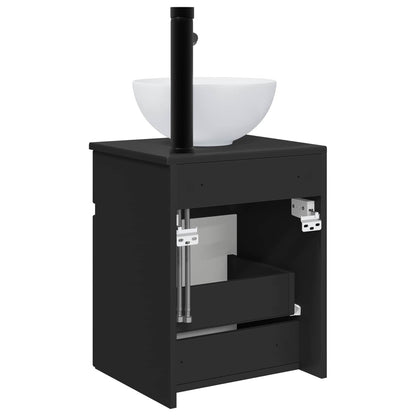 vidaXL Wall-mounted Sink Vanity Black 39 x 41 x 64.5 cm