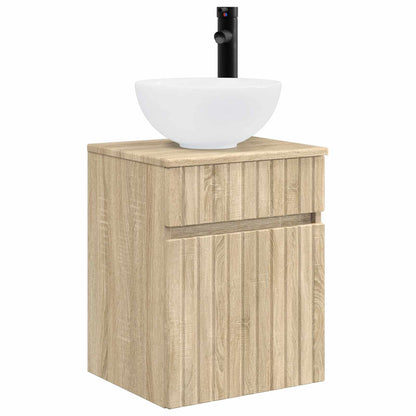 vidaXL Wall-mounted Sink Vanity Sonoma Oak 39 x 41 x 64.5 cm