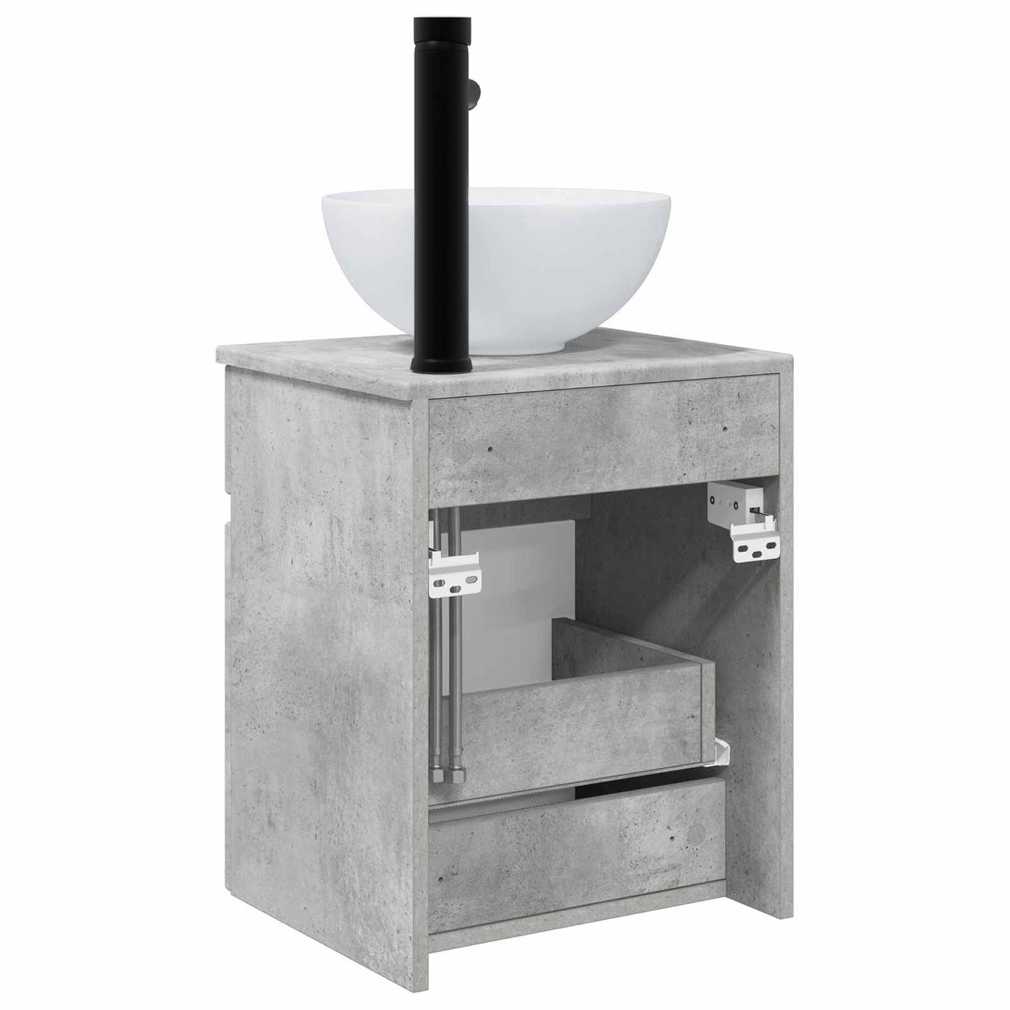 vidaXL Wall-mounted Sink Vanity Concrete Grey 39 x 41 x 64.5 cm