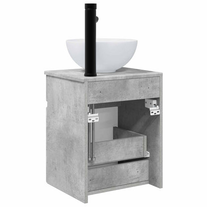 vidaXL Wall-mounted Sink Vanity Concrete Grey 39 x 41 x 64.5 cm