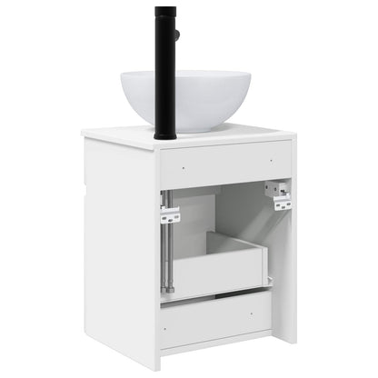 vidaXL Wall-mounted Sink Vanity High Gloss White 39 x 41 x 64.5 cm