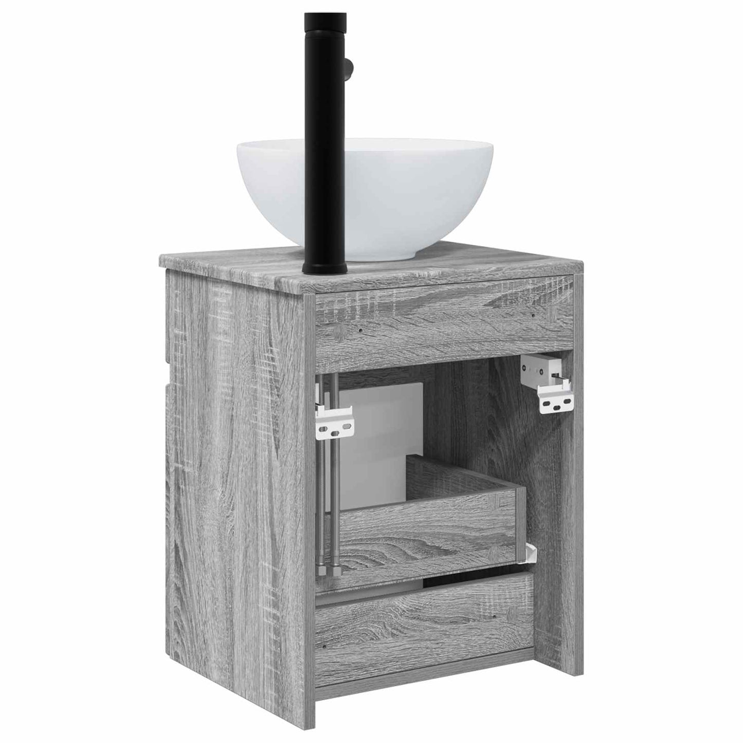 vidaXL Wall-mounted Sink Vanity Grey Sonoma 39 x 41 x 64.5 cm