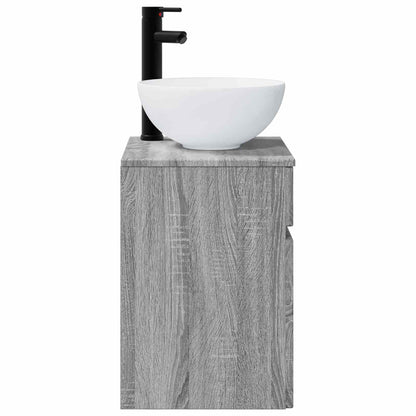 vidaXL Wall-mounted Sink Vanity Grey Sonoma 39 x 41 x 64.5 cm