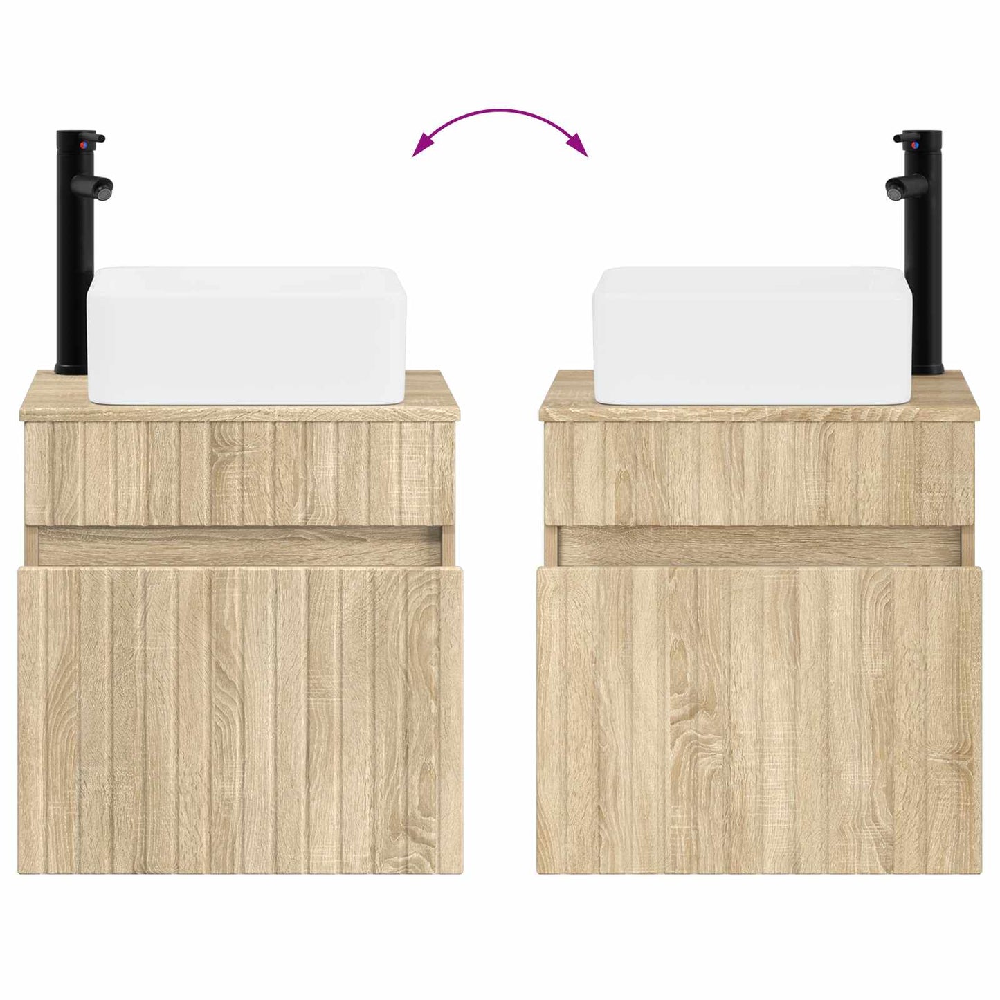 vidaXL Wall-mounted Sink Vanity Sonoma Oak 49 x 41 x 63 cm