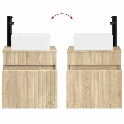 vidaXL Wall-mounted Sink Vanity Sonoma Oak 49 x 41 x 63 cm